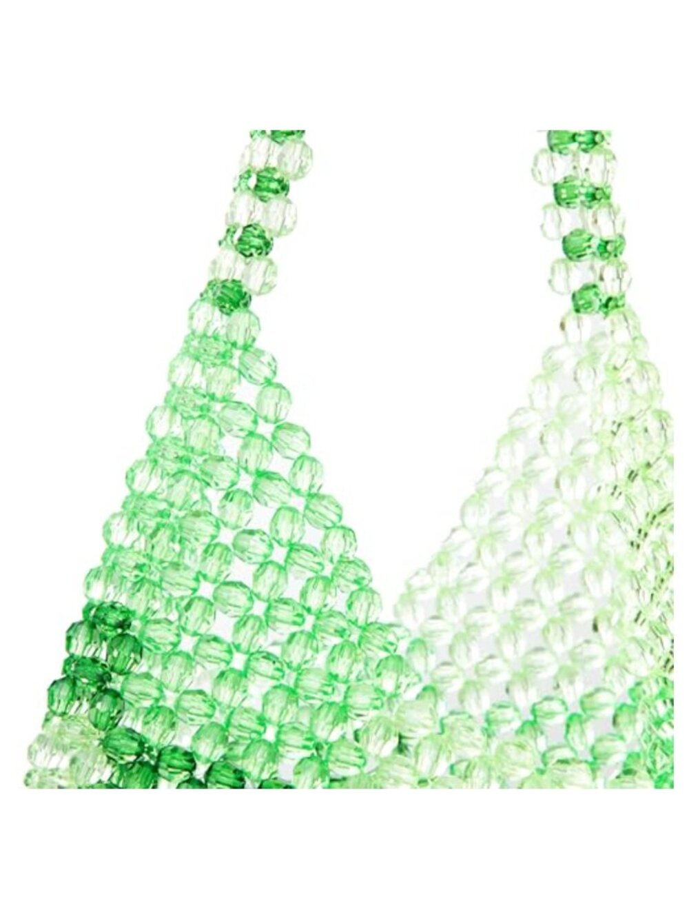 Acrylic Beaded Transparent Shoulder Bag Underarm Purse Beach Party - Picture 2 of 4